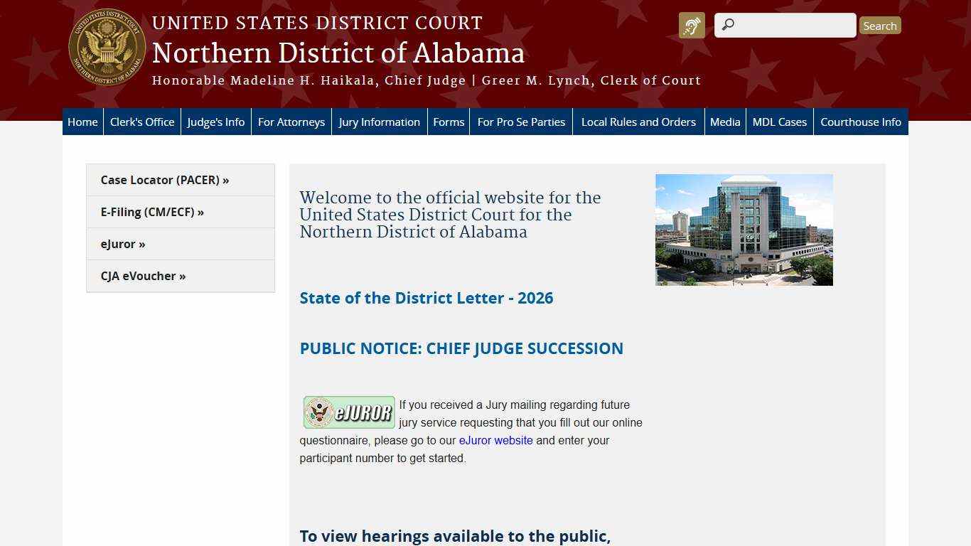 Northern District of Alabama | United States District Court