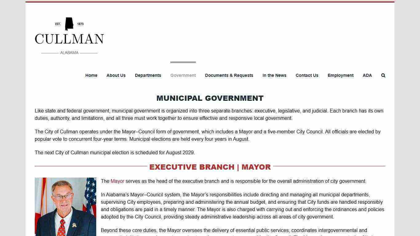 Government – City of Cullman, Alabama