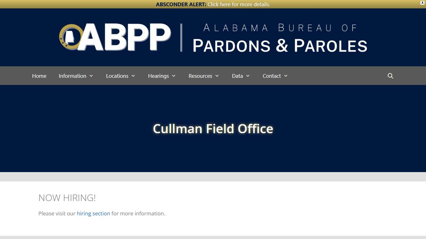 Cullman Field Office - Alabama Bureau of Pardons and Paroles